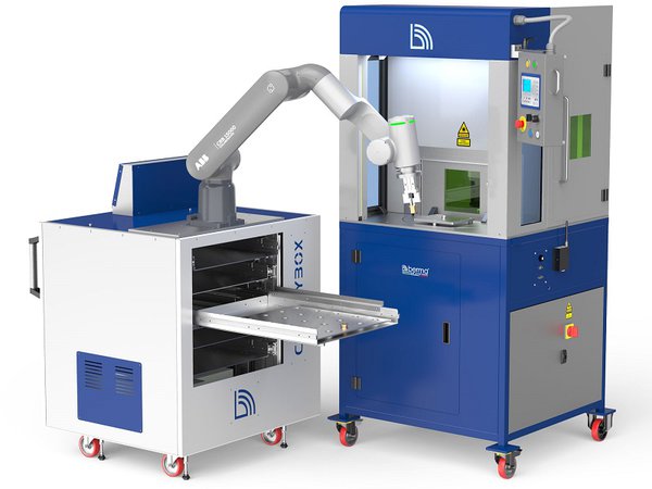 CRAFTYBOX PLUS drawer and BERMA GYRUS laser marking machine